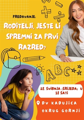 POZIV RODITELJIMA NA PREDAVANJE