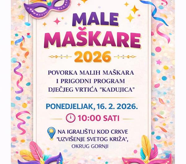 POZIV ZA PROSLAVU MALIH MAŠKARA